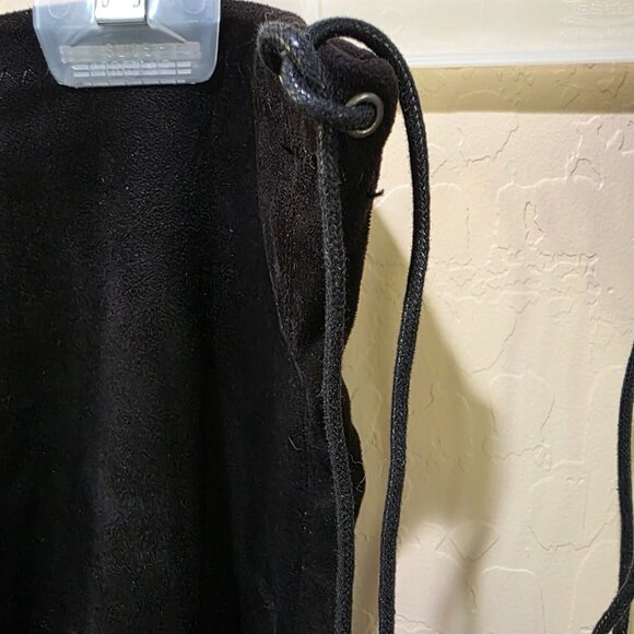 Viva Black Faux Suede Over the Knee Thigh High Heeled Winter Goth Boots Boot 39 - Picture 9 of 16